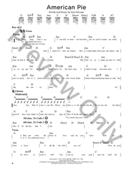 American Pie Guitar and Fretted sheet music cover